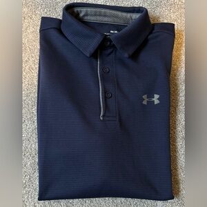 Under Armour Mens Shirt M Dark Blue Mesh Polo
HeatGear Loose Stretch Athletic